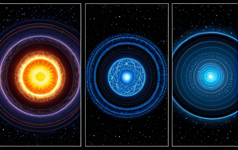 암흑에너지와 우주의 미래 - Here are three detailed image prompts based on the provided text, focusing on the mysteries and effe...