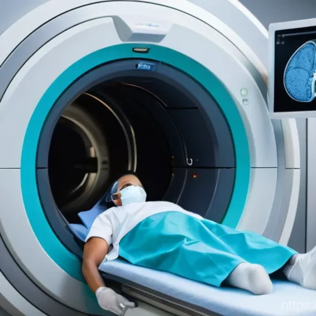 초전도체와 응용 분야 - **Medical Marvel: Superconducting MRI Scan**
A detailed, realistic image of a patient undergoing...